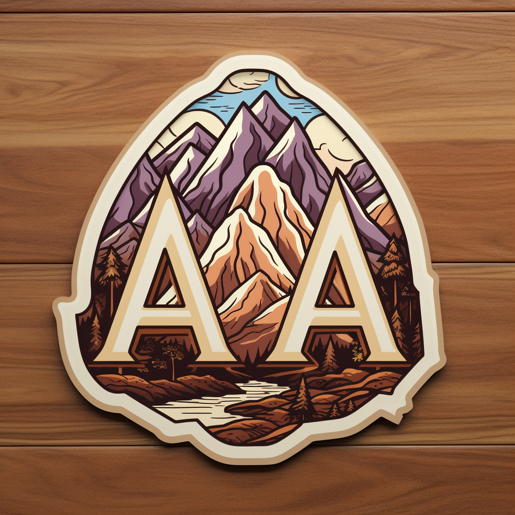 AAA Mountain Sticker Design