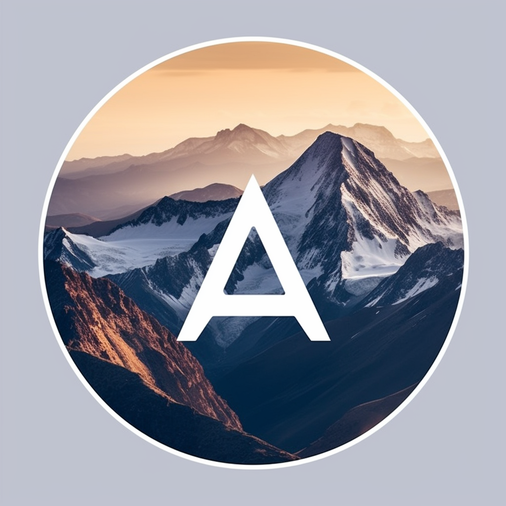 AAA Sticker Design with Mountain Encasing