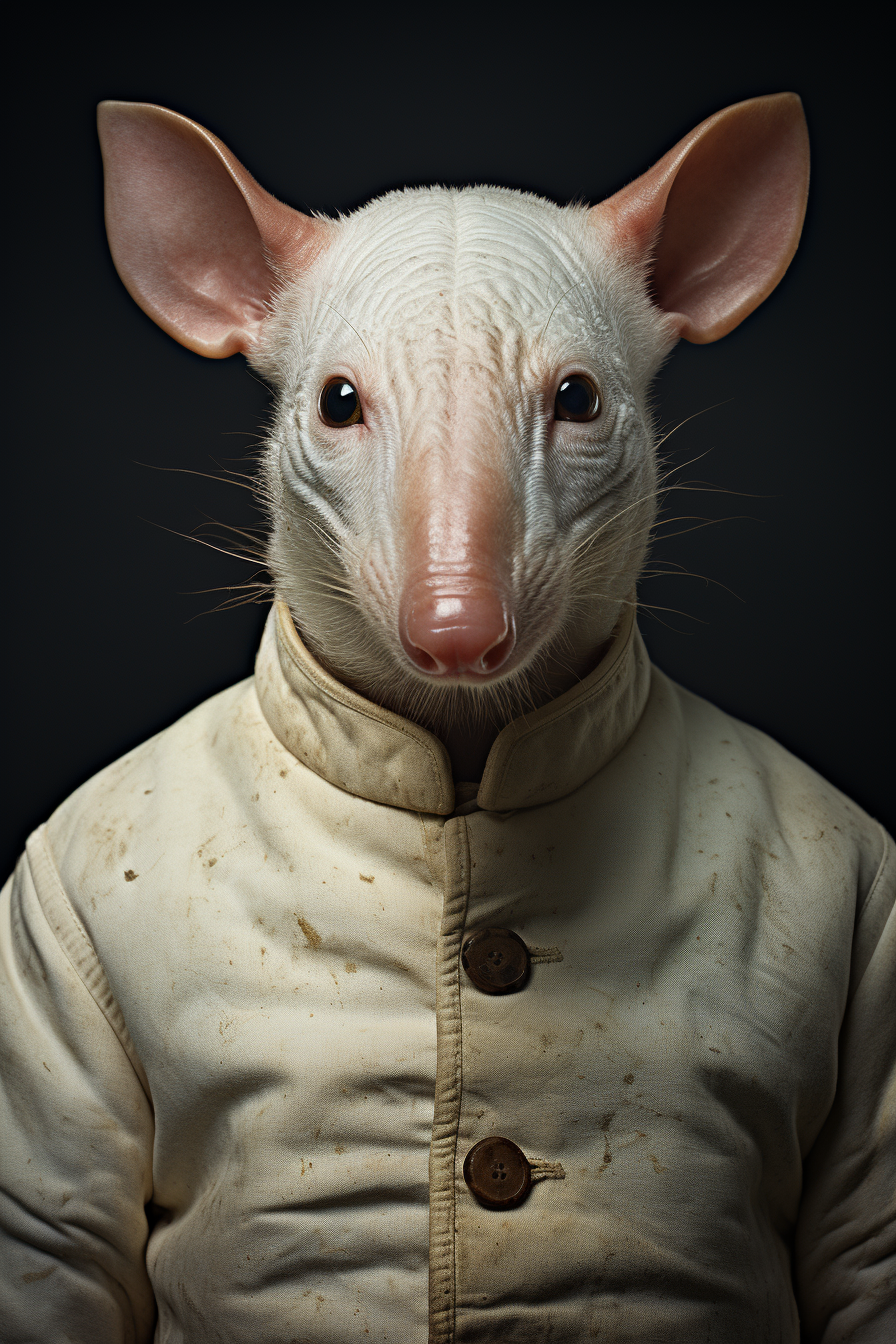 Stunning interpretation of aardvark in studio lighting