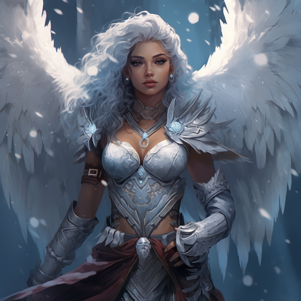 Aasimar Snow Skin DnD Art