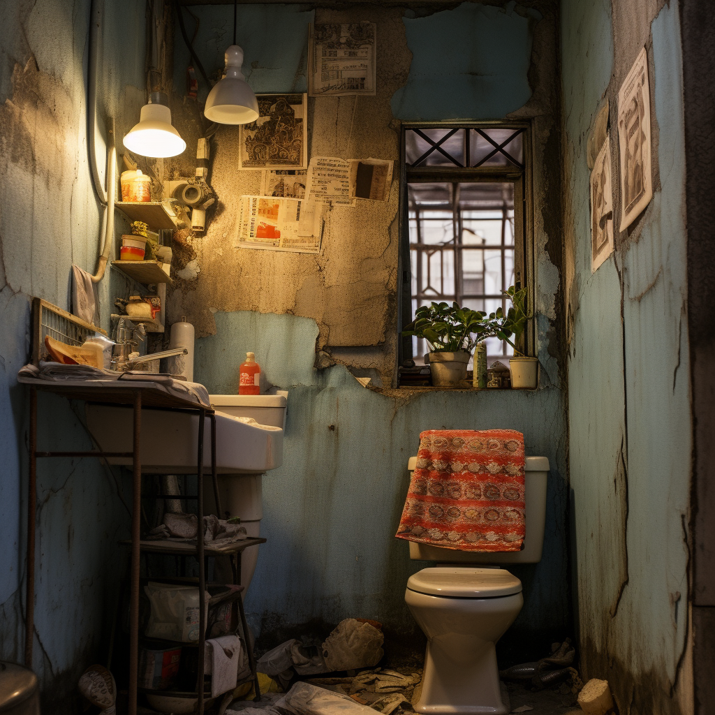 Abandoned Brazilian Favela Apartment Bathroom