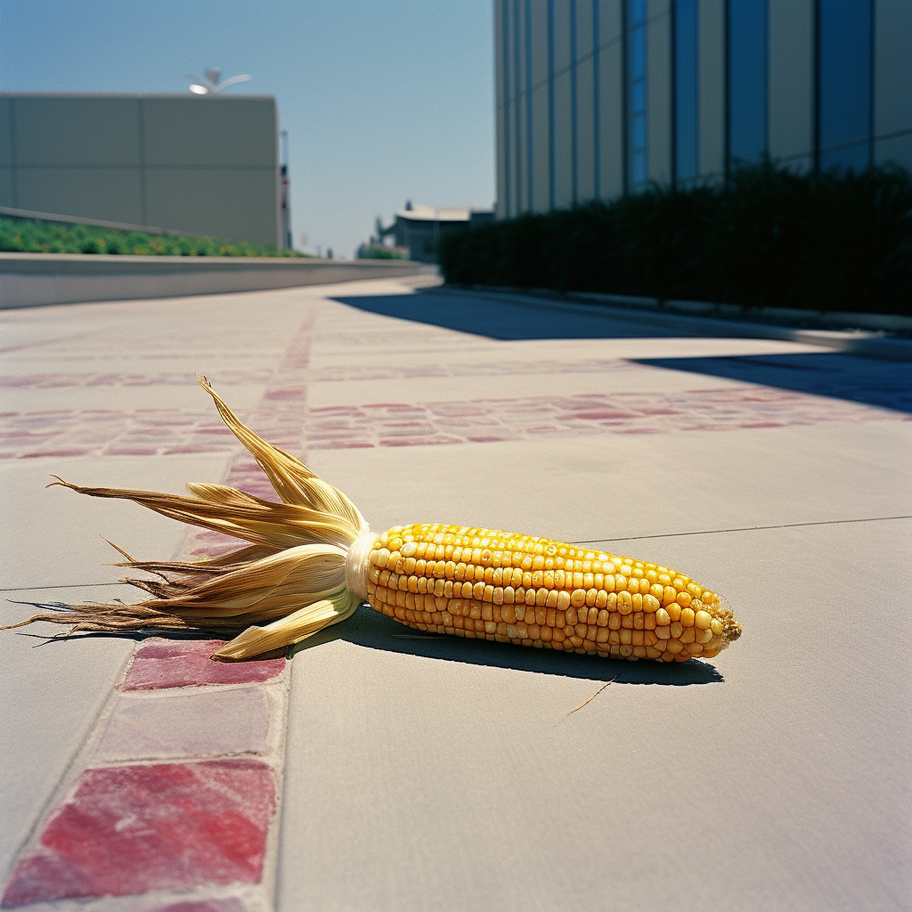 Artistic Parking Lot Corn Image