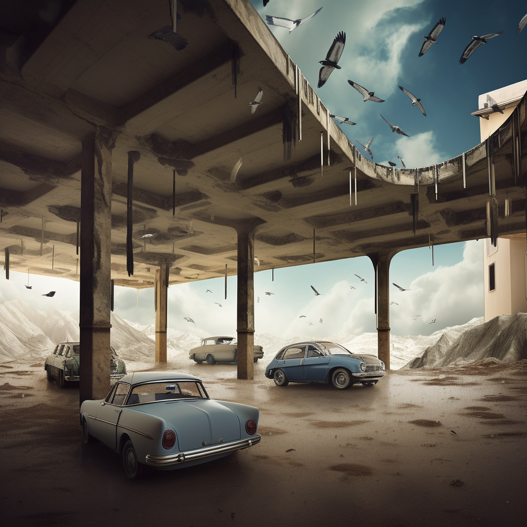 Surreal Dali's Abandoned Parking