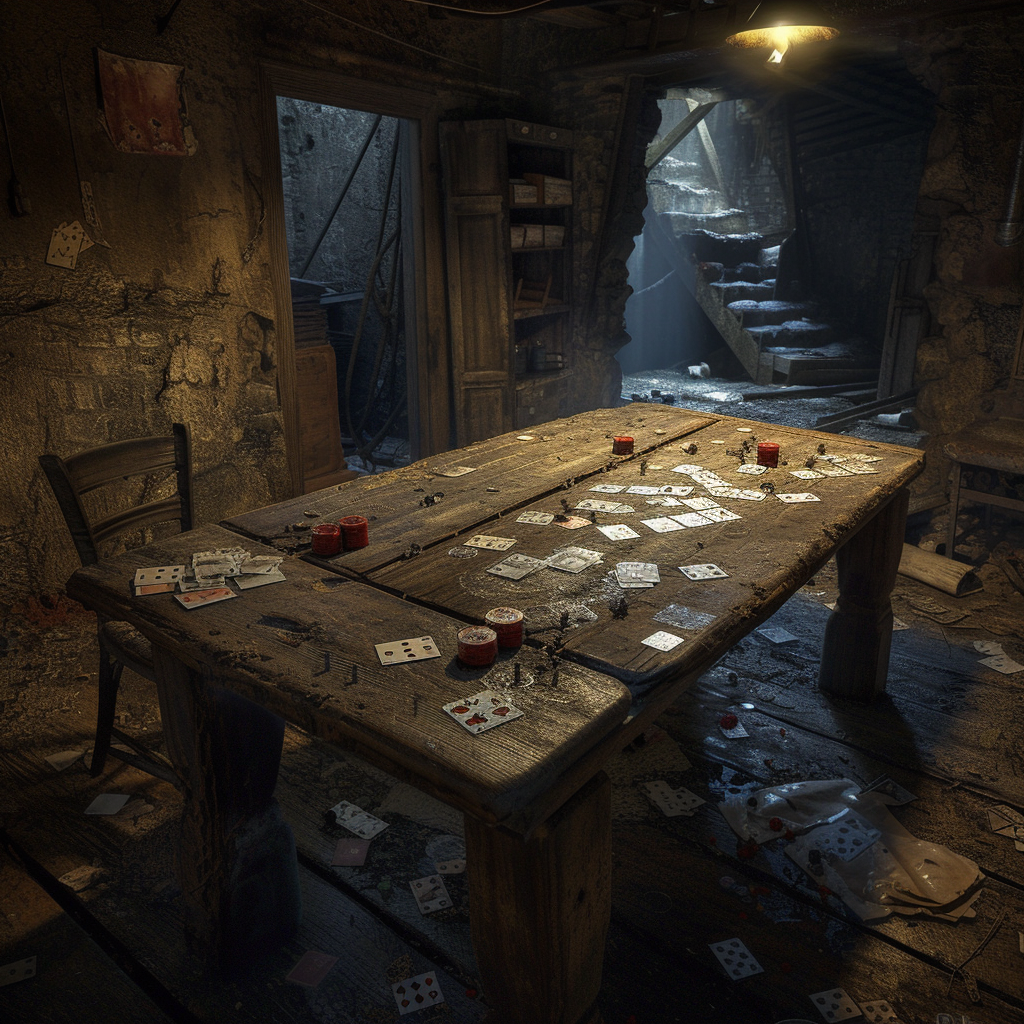 Abandoned Underground Room Poker Game