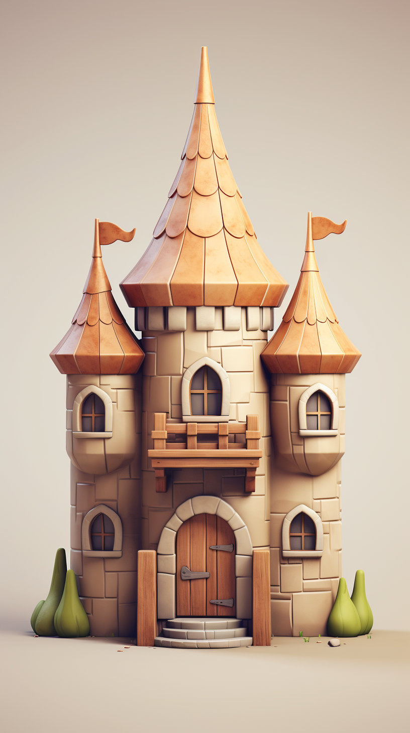 Beautiful Wooden Castle for Kids