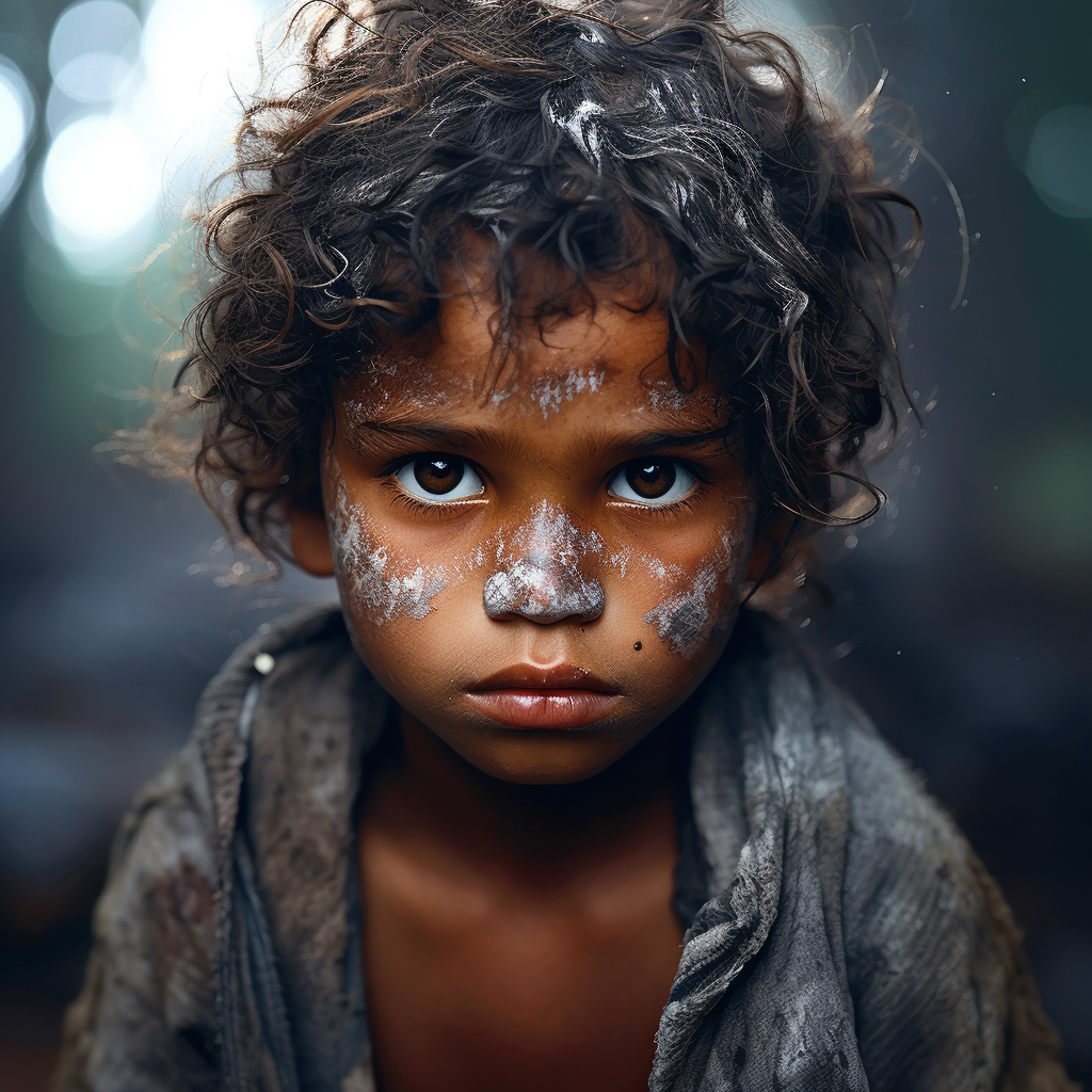 Aboriginal child on Christian mission