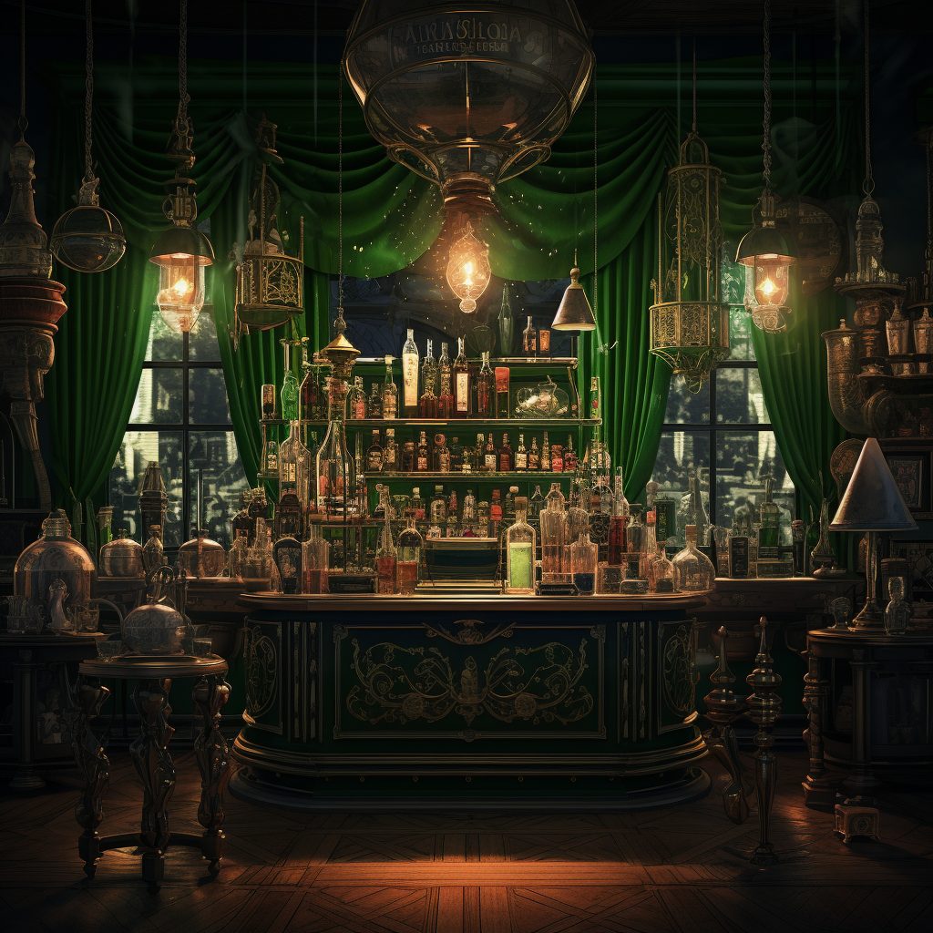 Absinthe Parlour with Vintage Decor