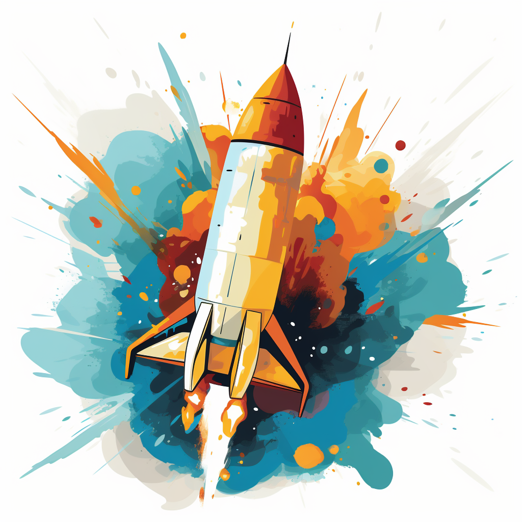 Abstract 2D Rocket Vector