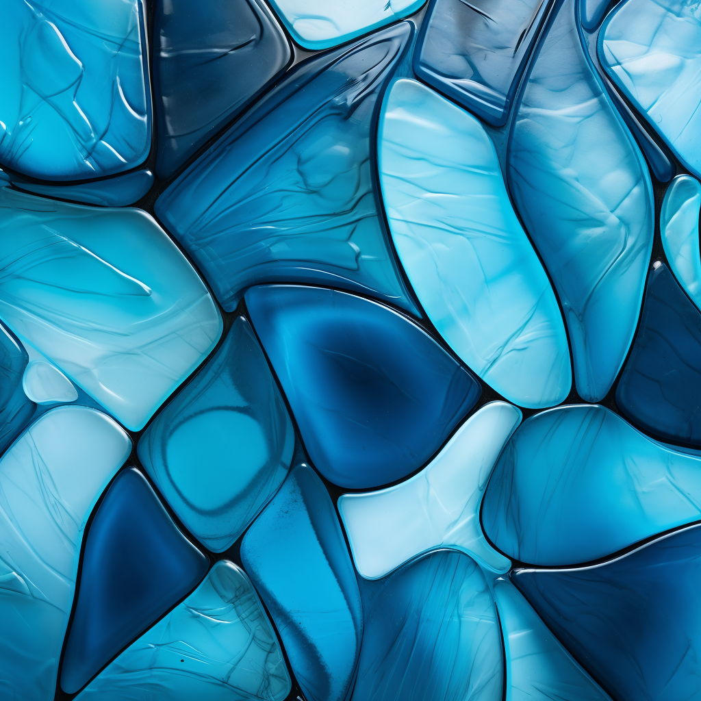 Colorful abstract glass shapes