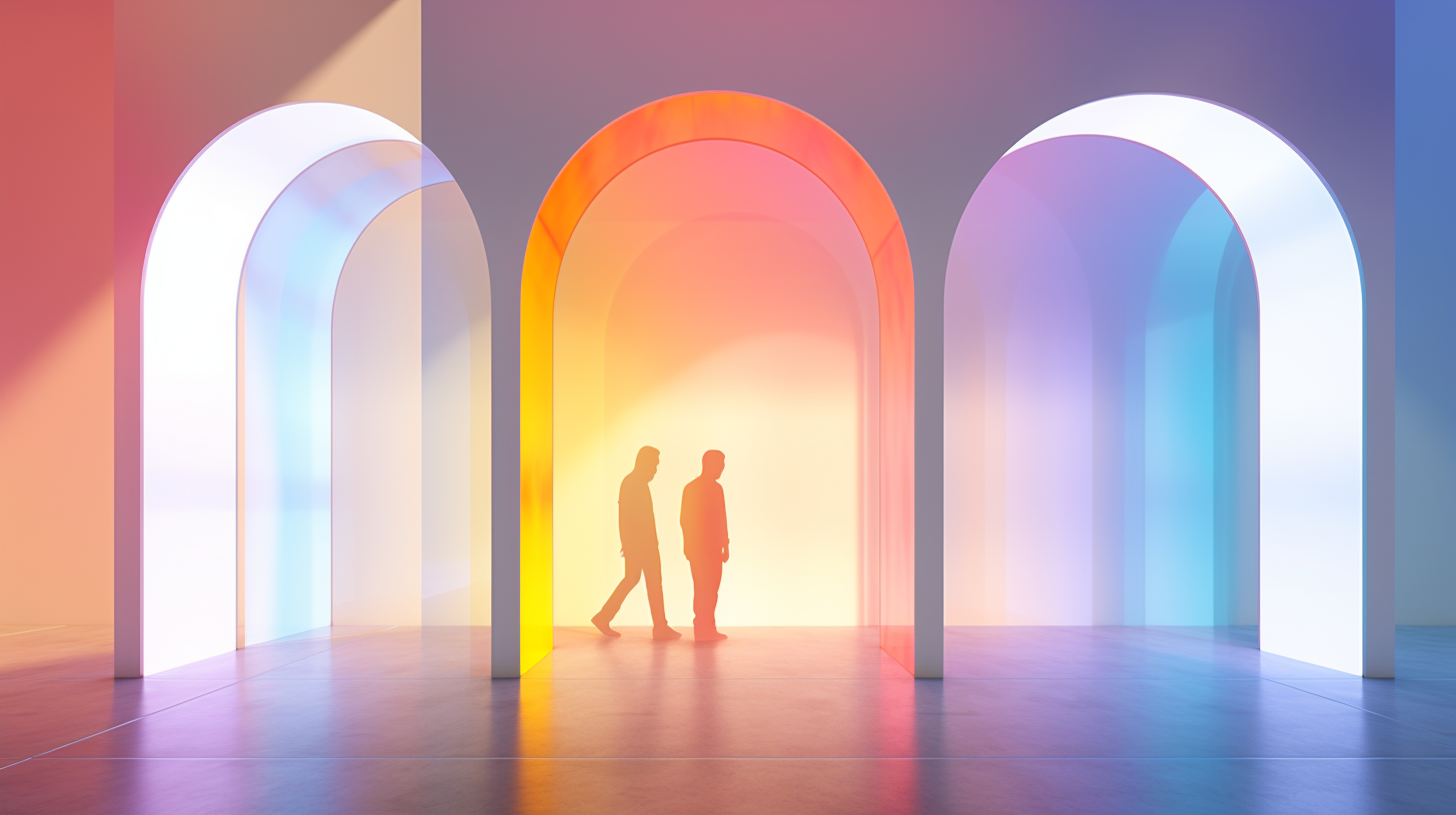 Colorful Archways in Plexiglass Spectrum