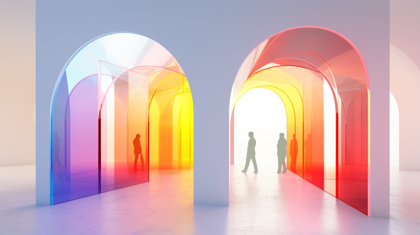 Colorful Archways in Plexiglass