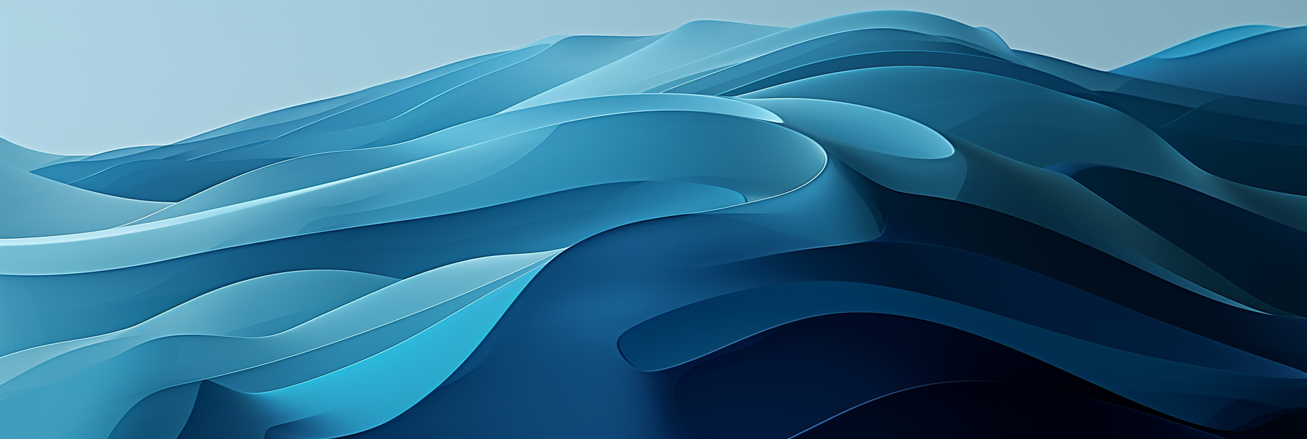 Abstract blue shapes in gradient