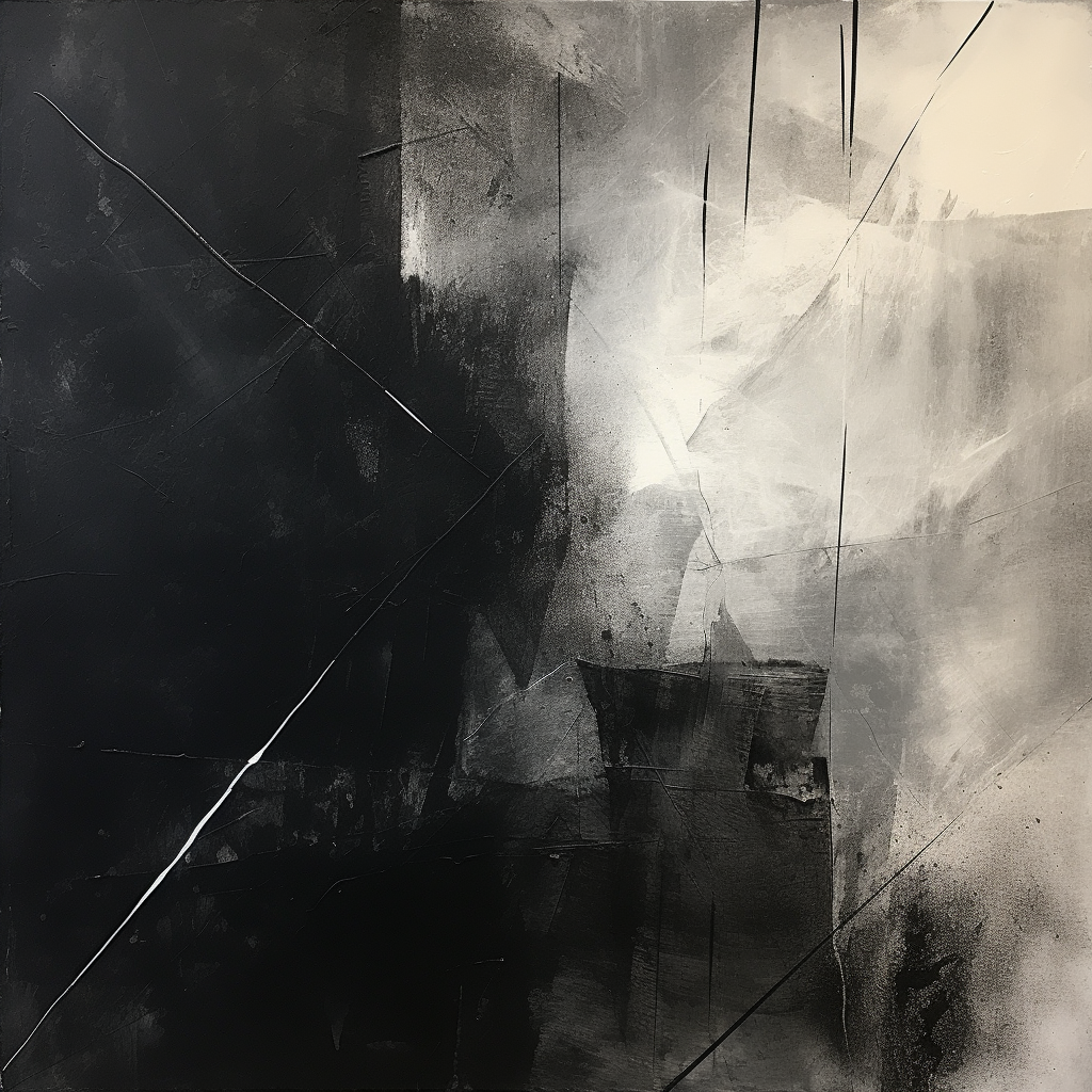 Abstract charcoal color palette artwork