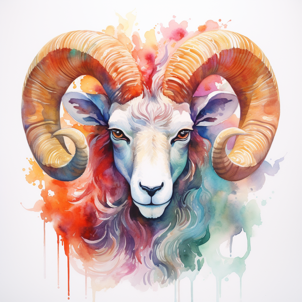 Colorful Aries Zodiac Representation