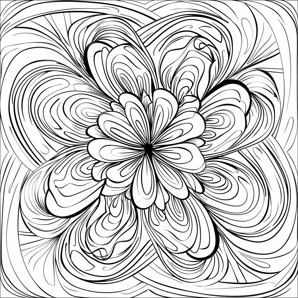 Abstract colorless shading art prompt