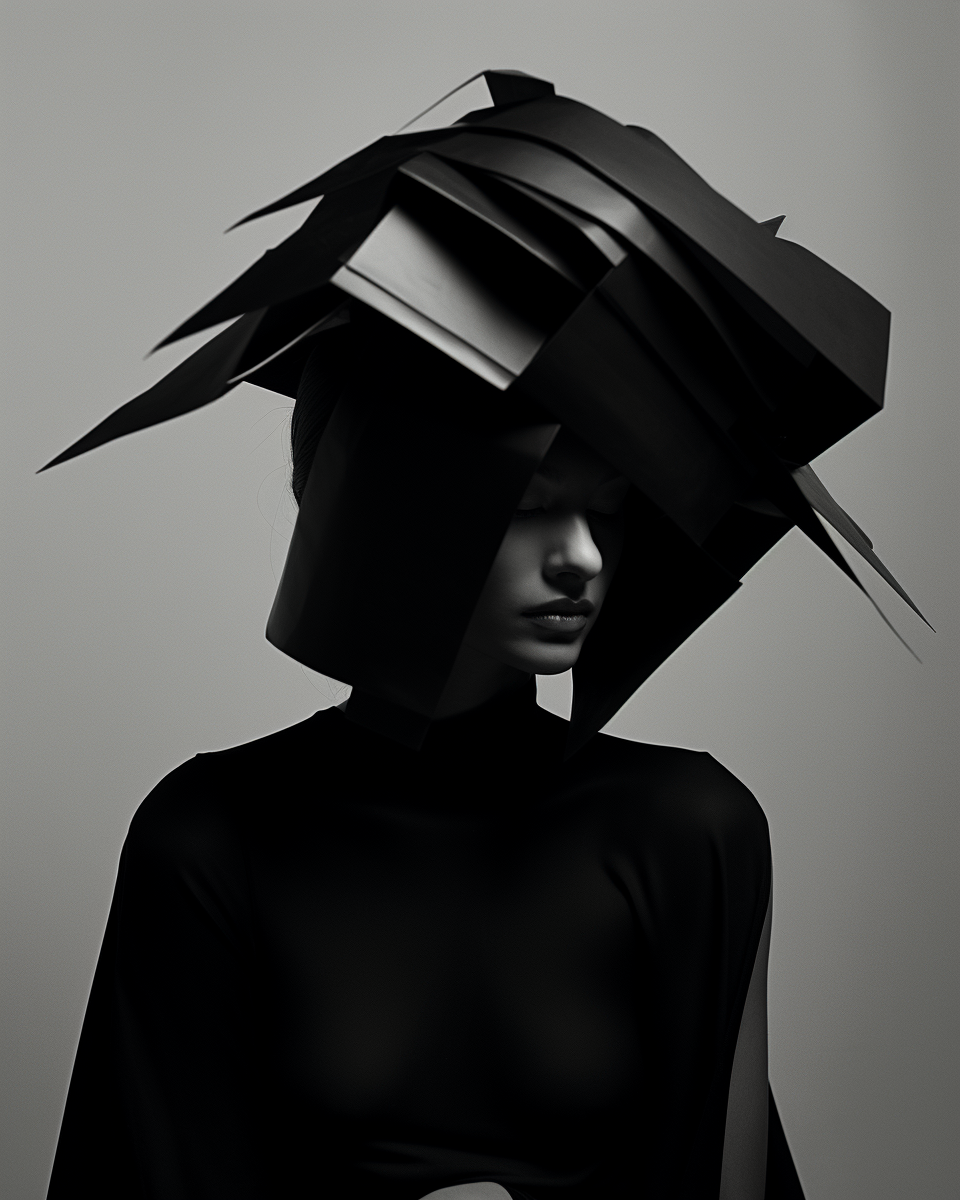 Abstract Cubism Creative Headpiece in Jesse Draxler Style