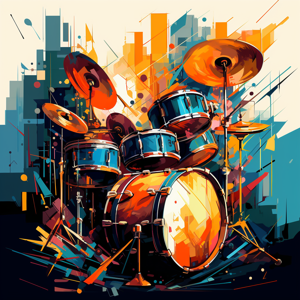 Vibrant abstract drumroll illustration