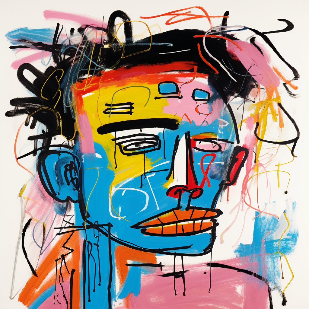 Colorful abstract dream man artwork