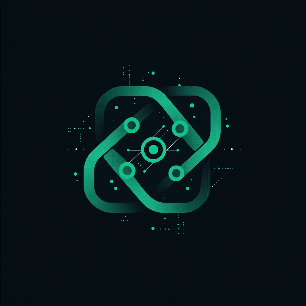 modern abstract geometric logo connection