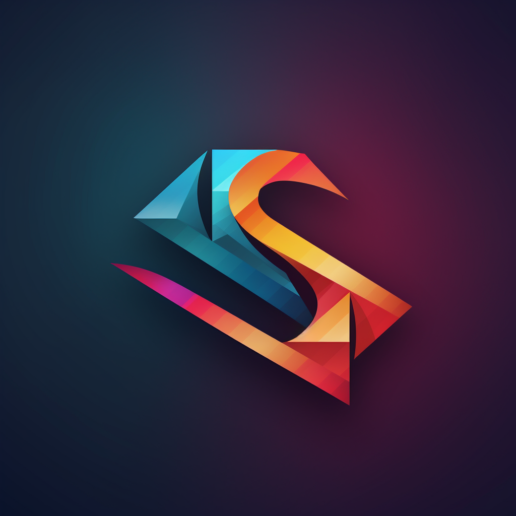 Abstract geometric logo for software company