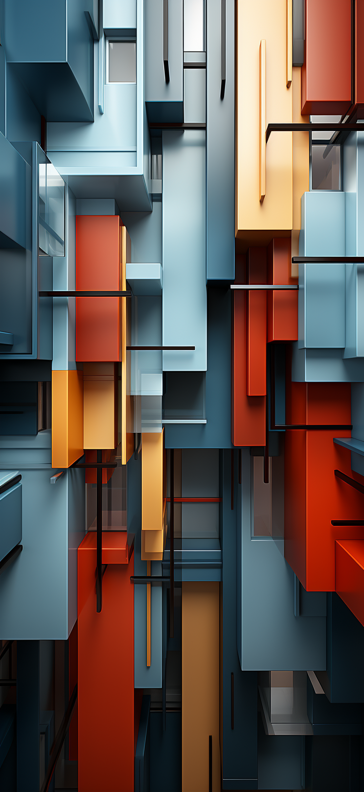 Abstract Geometric Manhattan prompt image