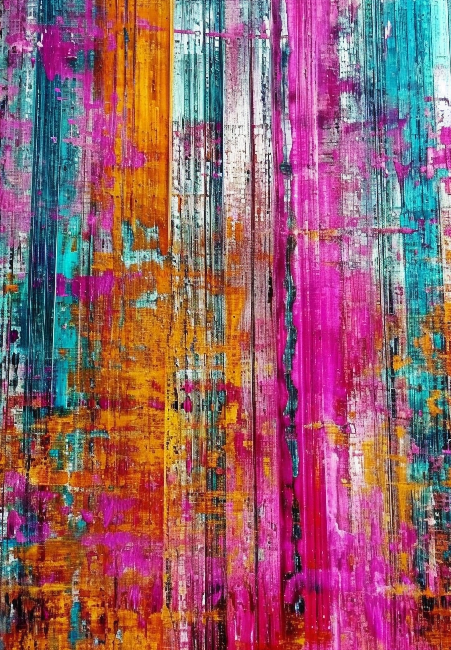 Abstract Gerhard Richter Style Painting