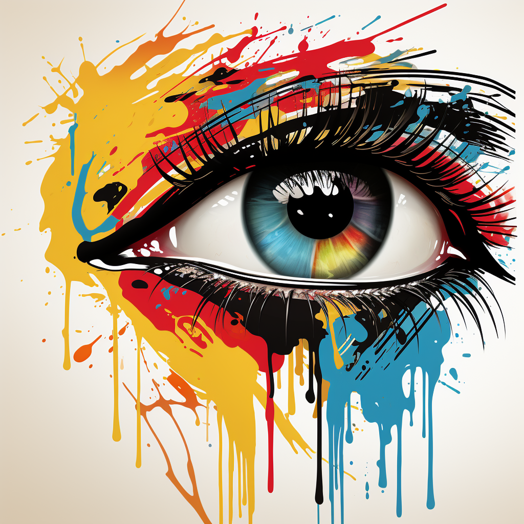 Abstract graphic eye wink