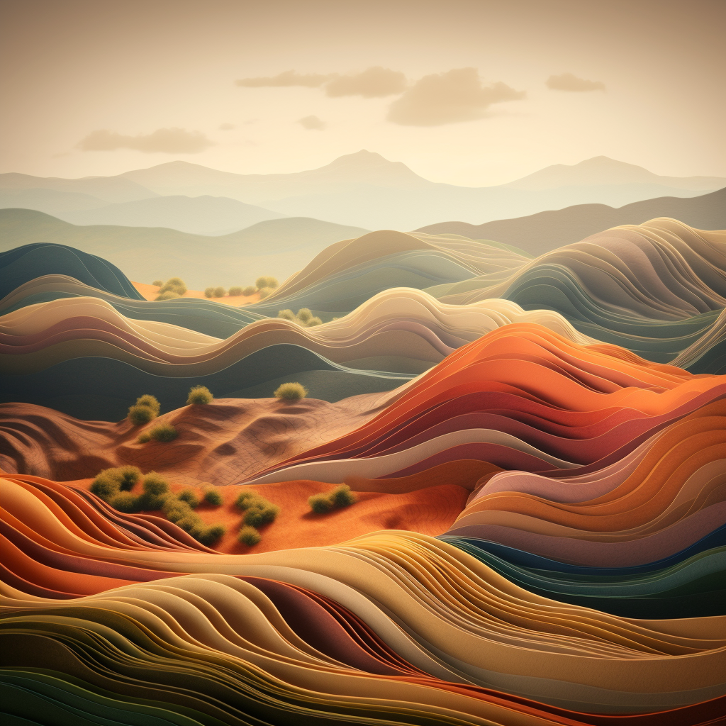 Beautiful abstract hilly landscape photo