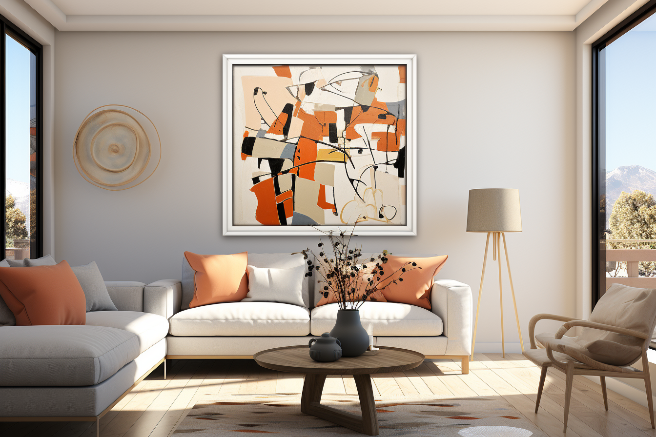 Abstract modern Aboriginal artwork with limited colors