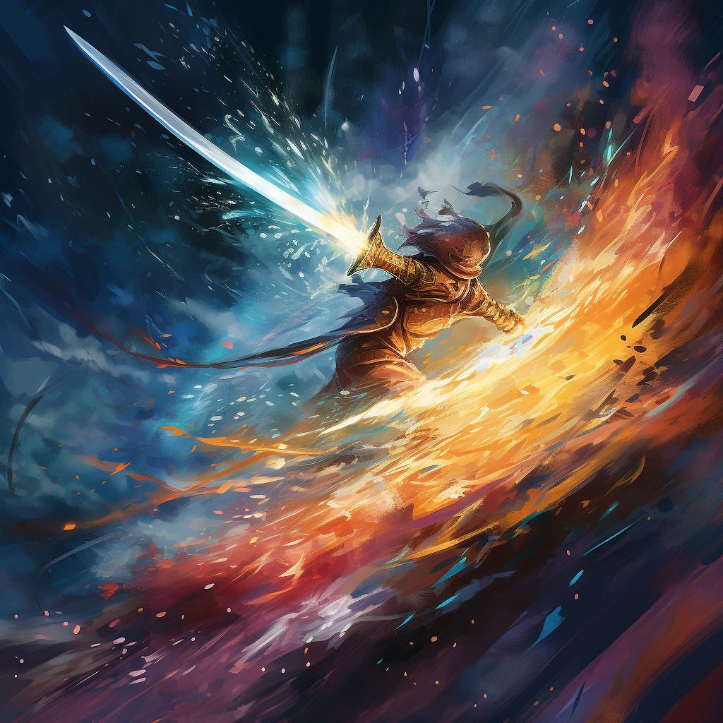 Vibrant abstract motion artwork for board games