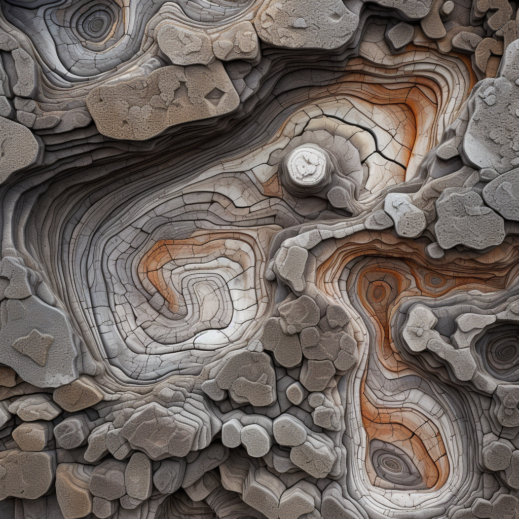 Natural stone pattern with organic textures