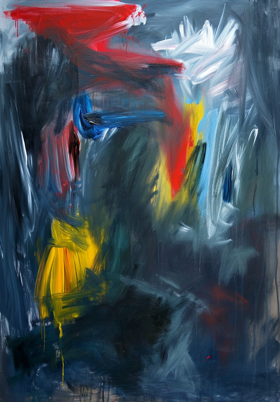 Abstract painting Gerhard Richter style