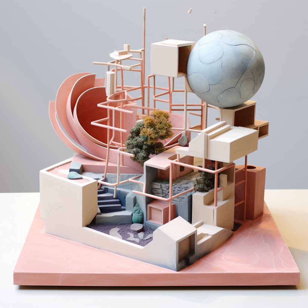 Abstract physical model of extrinsic courtyard