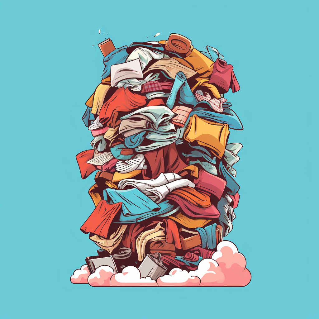 Illustration of abstract laundry pile