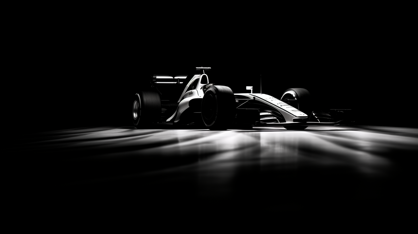 Race car in abstract minimalism