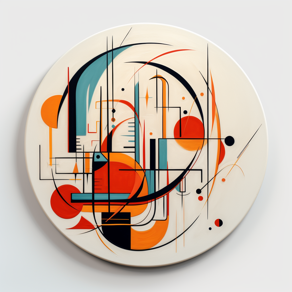 Striking abstract circle art with vibrant colors.