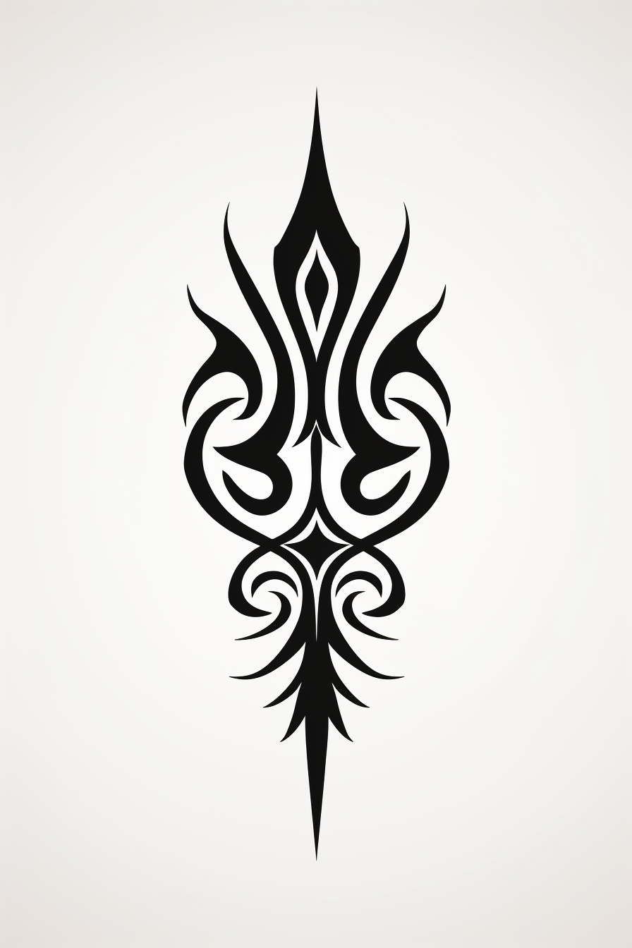 Abstract tribal tattoo logo on white background