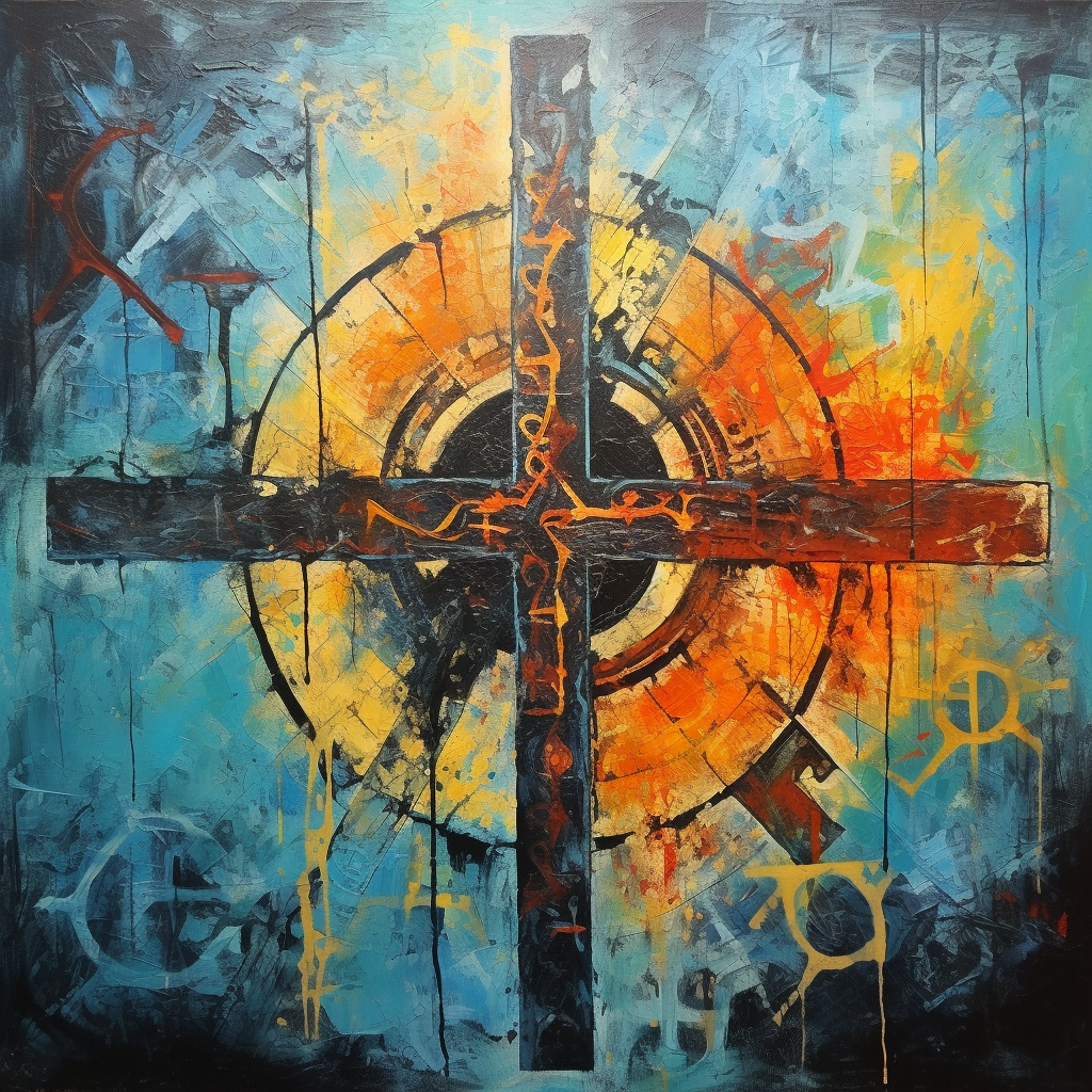 Abstract Viking Rune of Renewal Painting