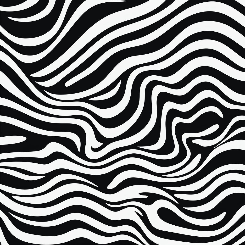 Abstract wave pattern with hand drawn lines