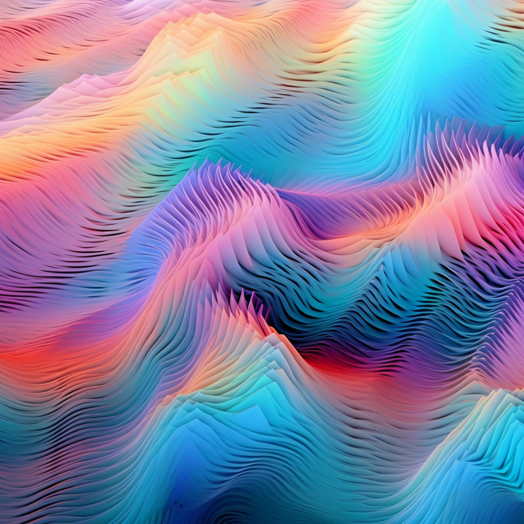 Abstract animation with fractal wave