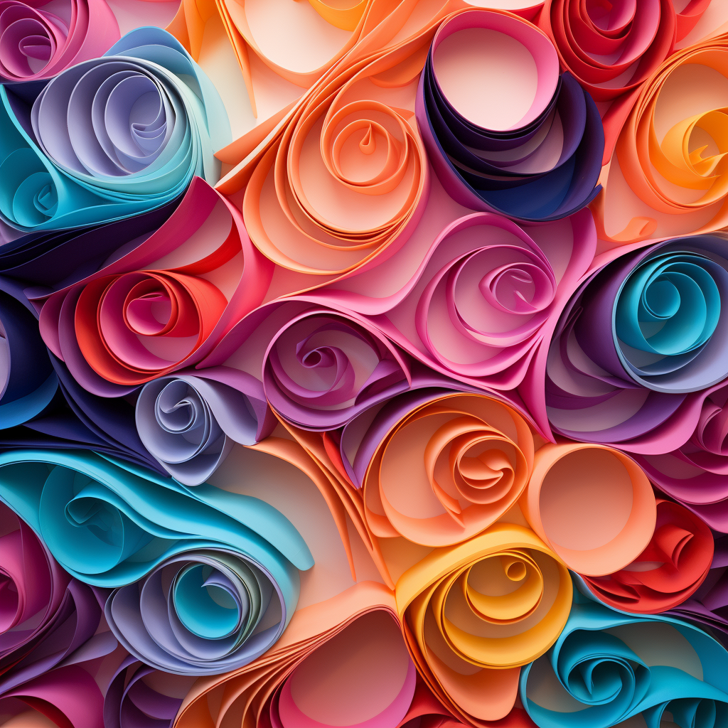 Abstract background crafted cheerful paper detail