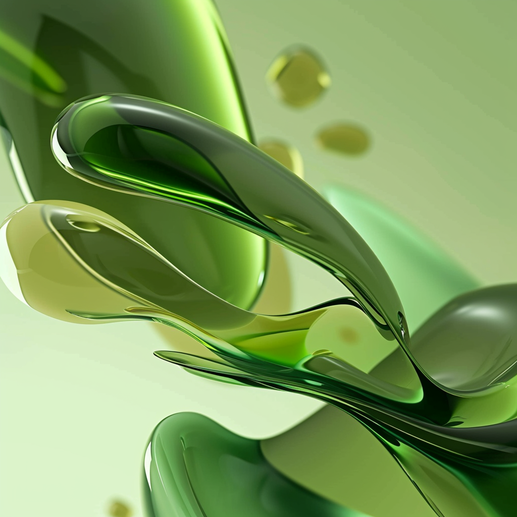 Green Abstract Smooth Shapes