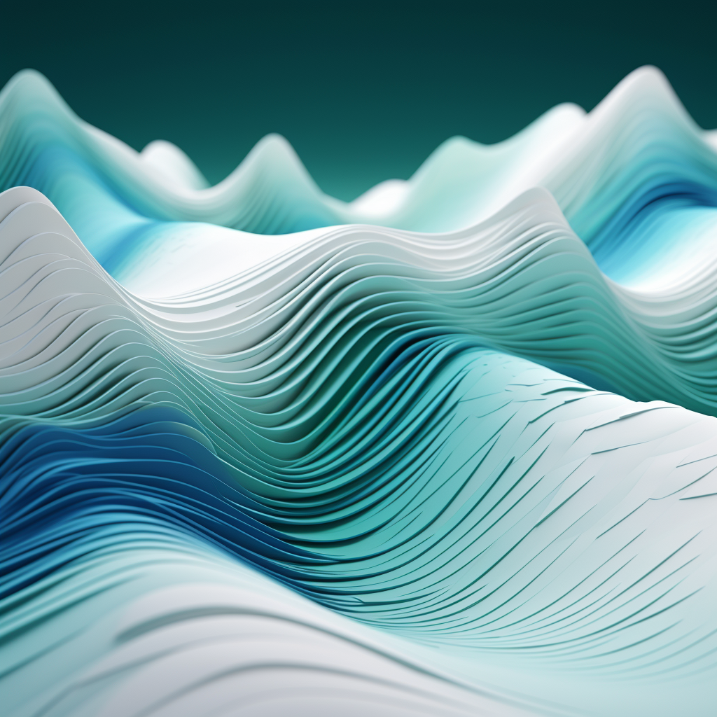 Abstract Mindwave in Blue and Green