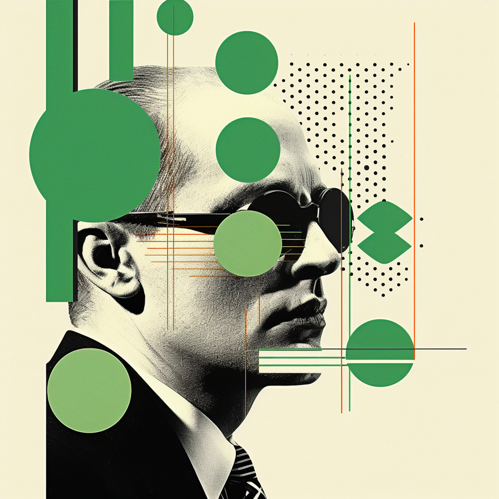 Abstract Dieter Rams cover with Plato illustration