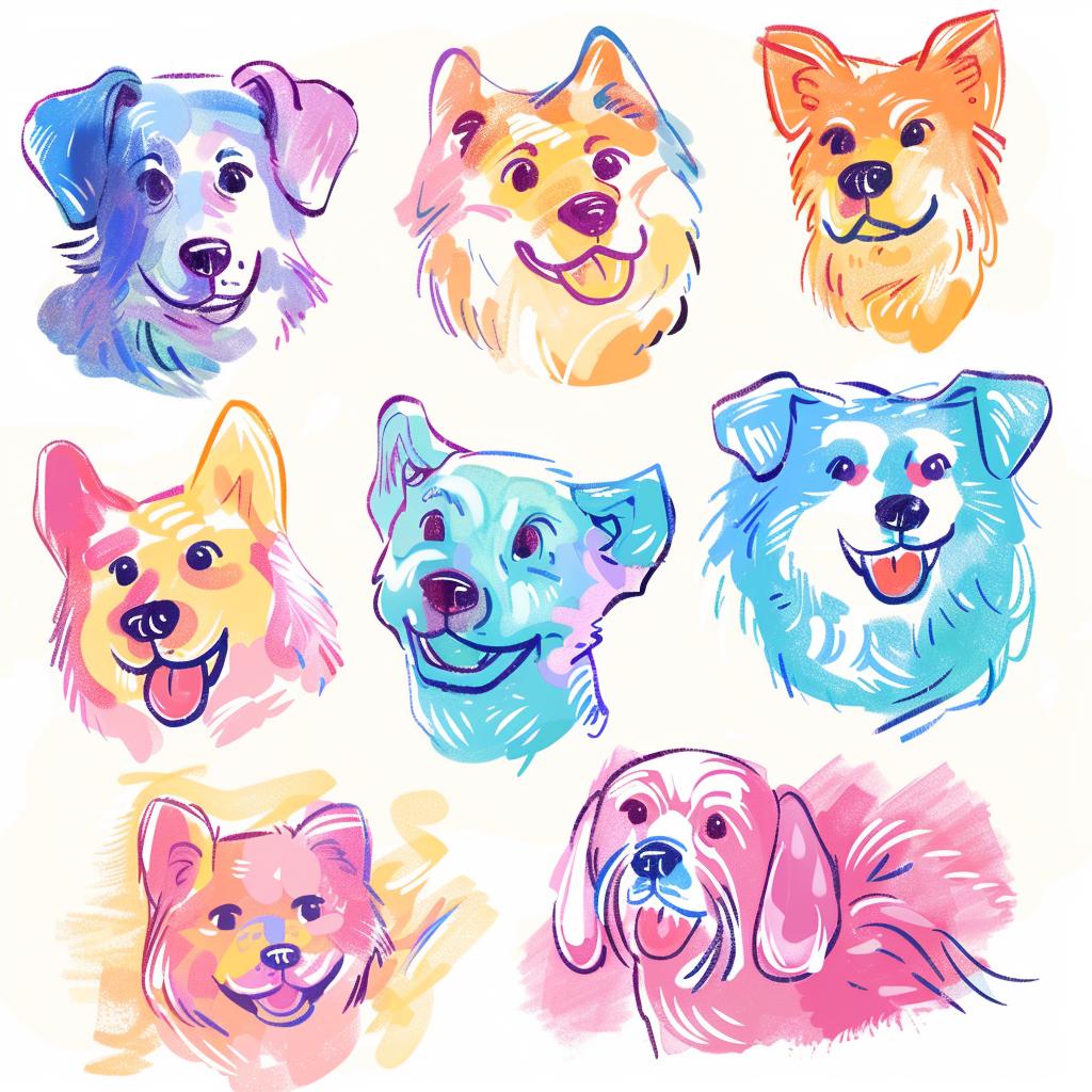 Cute Dog Clipart Set