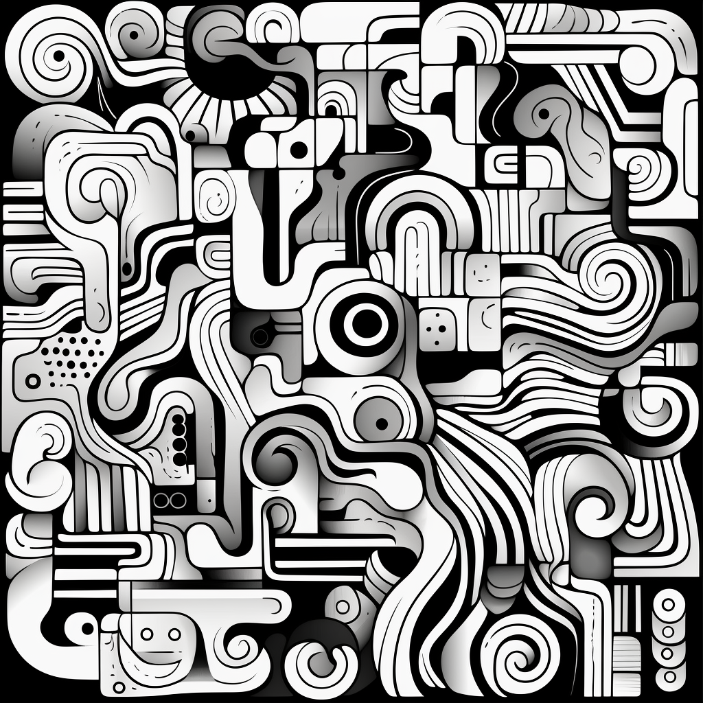 Abstract illustration for adult coloring book