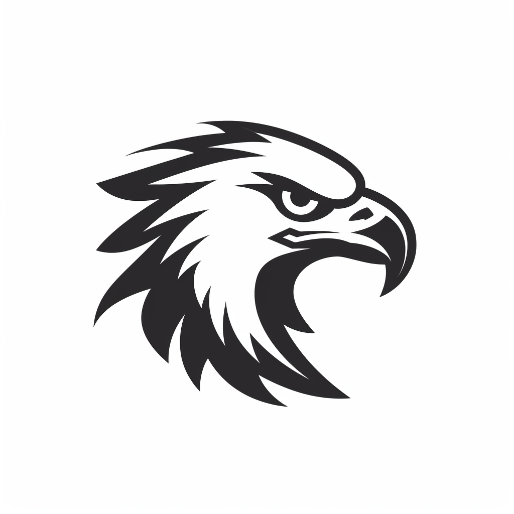 Simple Eagles Head Logo Silhouette