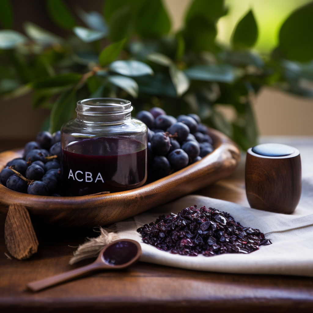 Photorealistic Acai Berry Skin Compress Image