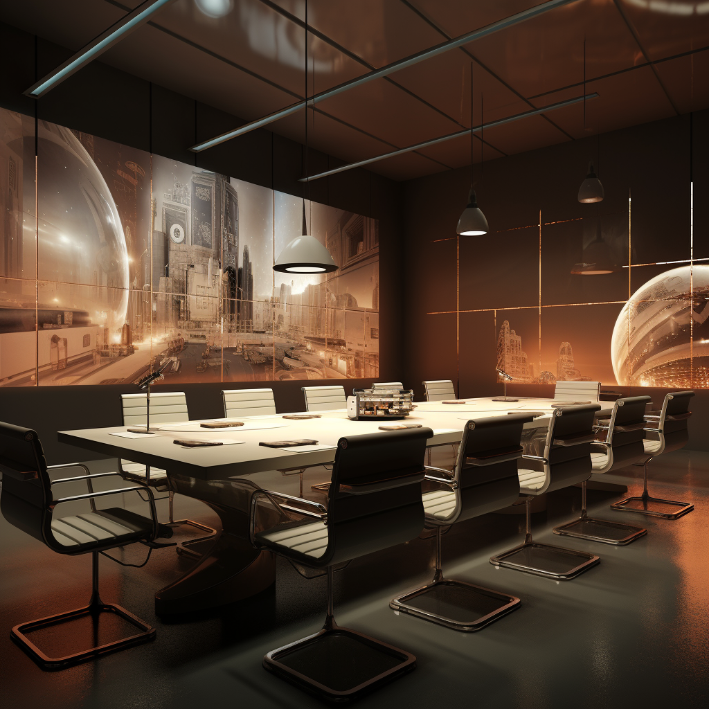 Hyper-Realistic Conference Room Interior