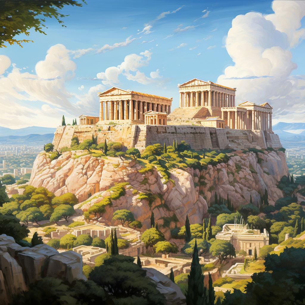 Beautiful Acropolis Landscape View